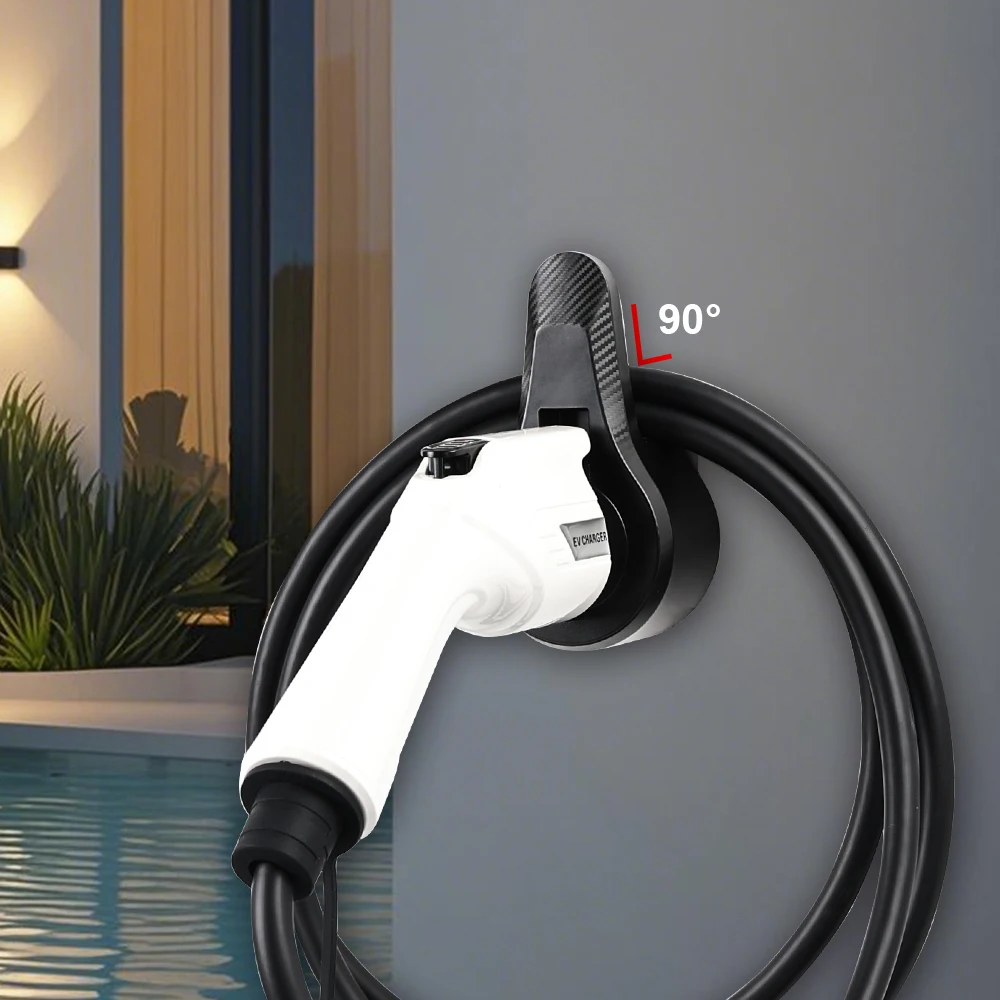 Suporte de cabo IPENGEN Ev coldre de arma Evse tipo 1 J1772 plugues para soquetes acessórios para unidades de carregamento de veículos elétricos