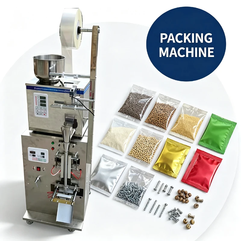 Small Sealing Machine Packing Machine For Granules Powders Dispensing Grains Screws Bag Macking Machine