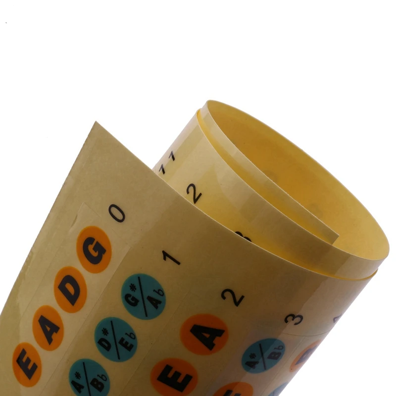 3X наклейки для нот на гитарном грифе, наклейка с изображением ладов на грифе для начинающих, обучающая практика (бага-многоцветная)