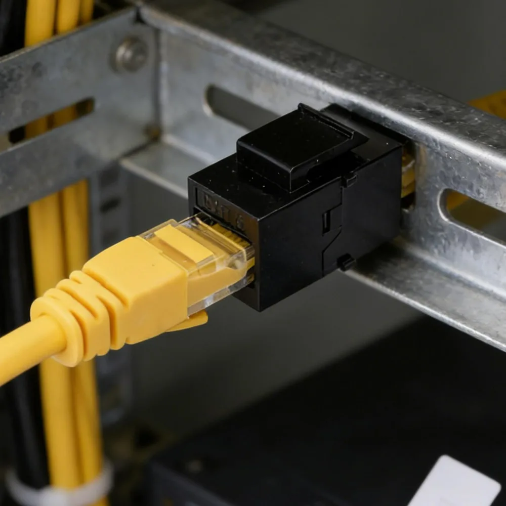 CAT6 RJ45 Insert Keystone Gigabit LAN Coupler Plug Standard T568A/T568B Network Module Slot for Internet Jack Ethernet Connector