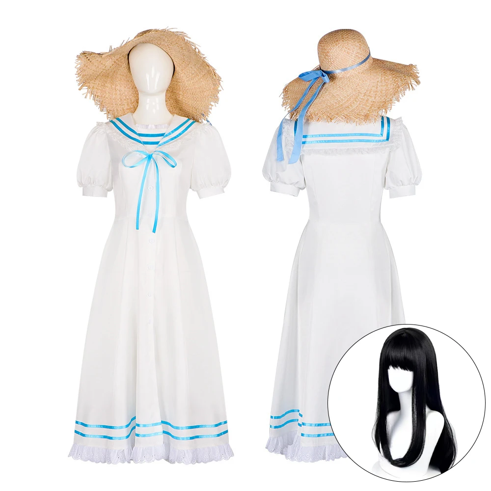 

Game Kousaka Chihaya Cosplay Costume Sets White Dresses Uniform Suits for Women Outfit Halloween Carnival Party Clothes Roleplay