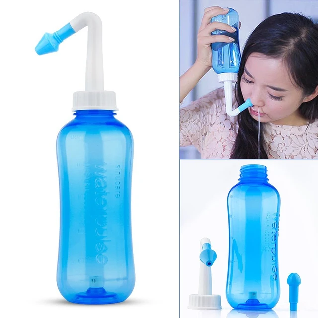 300ML płyn do płukania nosa zapalenie zatok środek do czyszczenia nosa dla dorosłych dziecko leczenie alergicznej ryny nosowej irygator do nosa Neti Pot narzędzie do czyszczenia nosa