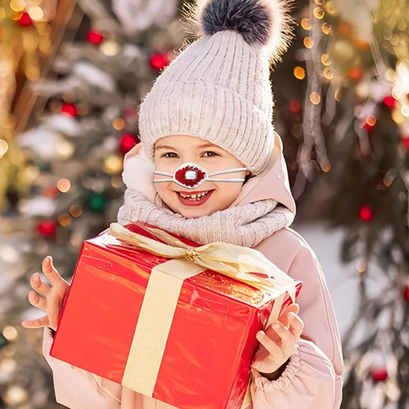 Nasenhandschuh, gehäkelt, Weihnachts-Nasenabdeckung für Damen, bequemer Nasenschutz, schlafender Nasenwärmer, gemütlicher Nasenschutz für eine kalte Nase