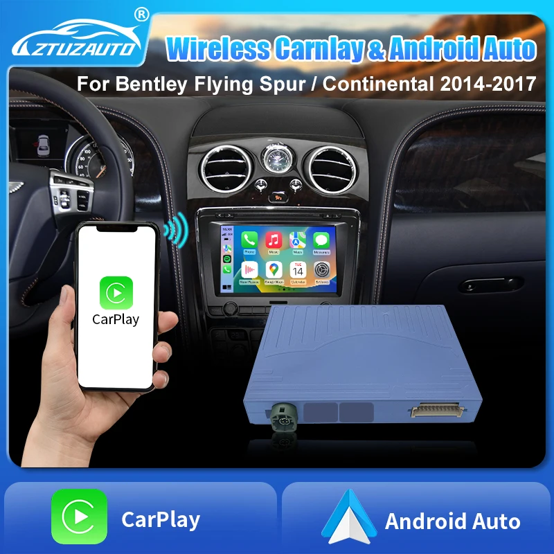 Wireless CarPlay AI Box For Bentley Continental GT Flying Spur Android Auto Airplay Mirror link Retrofit Multimedia Navigation