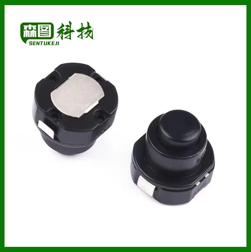 10PCS a lot Flashlight Torch Part Round Push Button Switch Black DC 30V 1A 10mm x 10mm (D*H)