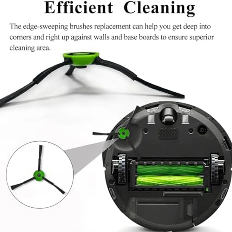 Escovas laterais Substituição para Irobot Roomba I & J Série Todos os Modelos, Acessórios Borda Varrer, Pacote 10