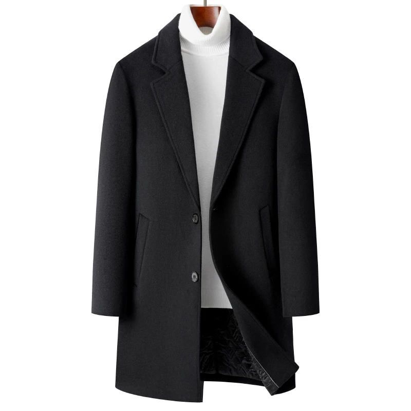 

GIOIO men's woolen coat, cashmere content 55%, pure cotton thick lining, autumn and winter casual warm tops and coats