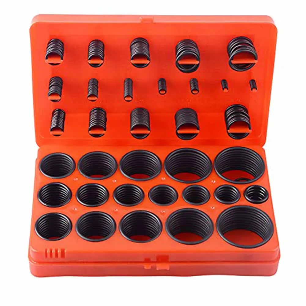 419 Pcs Nitrile Rubber O For Ring Assortment Kit Metric Sizes 3-50mm Black Sealing Gasket Set For Plumbing Hydraulic Pneumatic R
