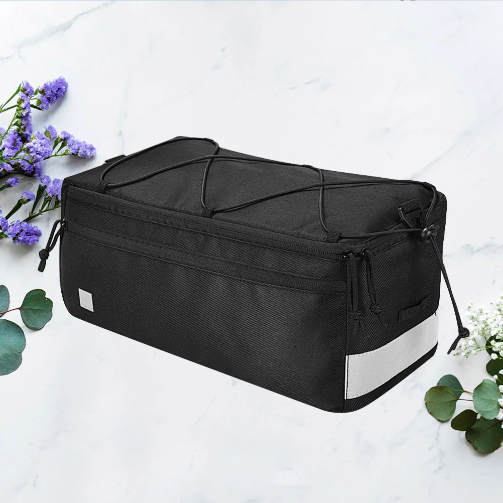 

8L Bike Backseat Bag Heavy Duty Adjustable Capacity Mount for Cycling Commute Large Utility Storage Bag Compatible with Most
