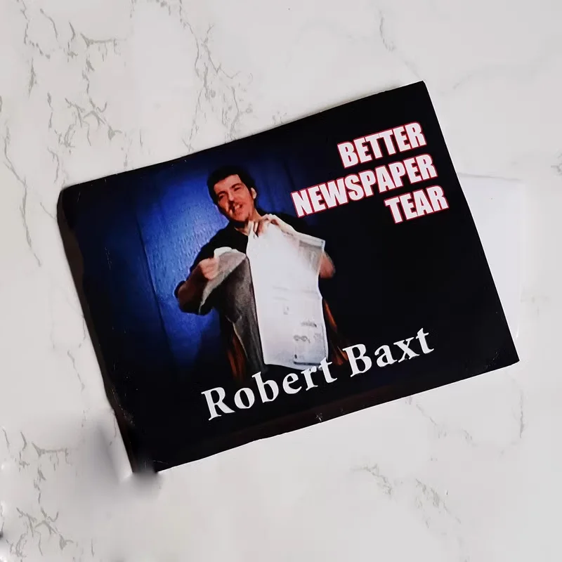 Better Newspaper Tear By Robert Baxt Magnet Version Close up Magic Tricks Magie Illuison Stage Magia Props Gimmick Fun Toys