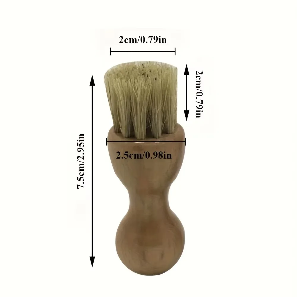 Multi-functional Gourd Handle Fine Cleaning Brush, Dedicated Brush for Leather Oiling, Polishing and Chess Cleaning