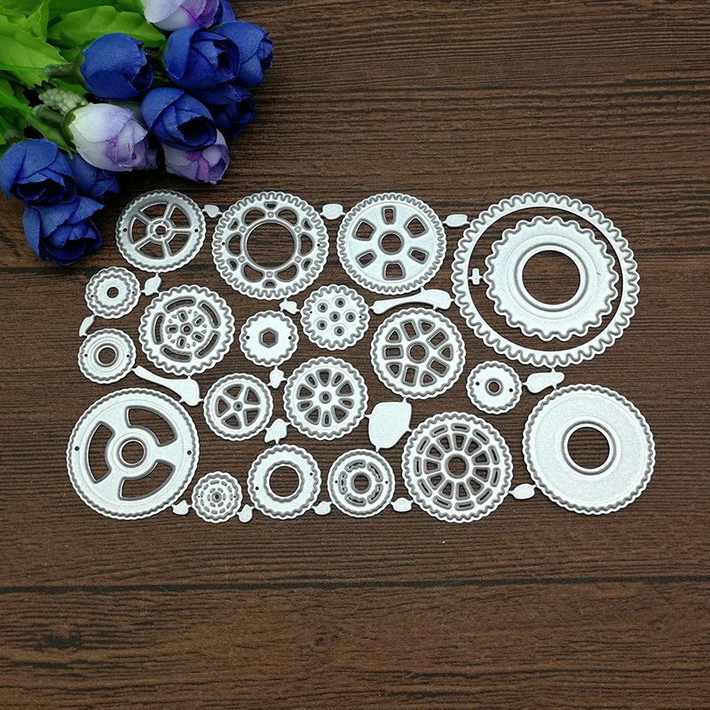 Gear Set Metal Steel Embossing Cutting Dies Craft Dies Scrapbooking DIY Card Making Photo Decoration