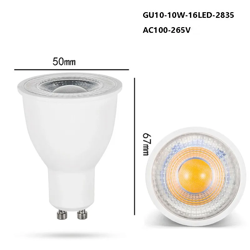Gu10 Led Spotlights AC 110V 220V 10W 15W Highlight No strobe SMD2835 Lamp Cup Led Lamp Led Bulb Warm Cold Natural White Light