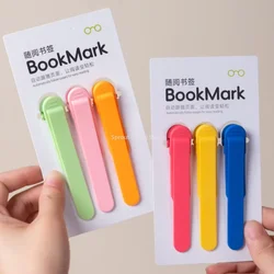 1/3Pcs Silicone Bookmark Automatically Follows Page Flipping Student Bookmarks Office Stationery Suitable For Home School