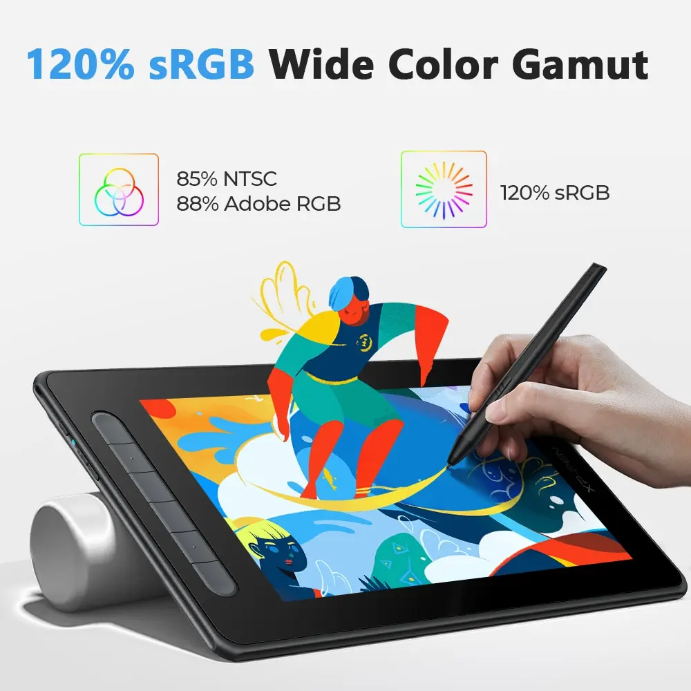 XPPen Artist 10 Graphic Tablet Monitor 10 Inch Drawing Pen Display 8192 Levels with 6 Express Keys Support Windows Mac Android