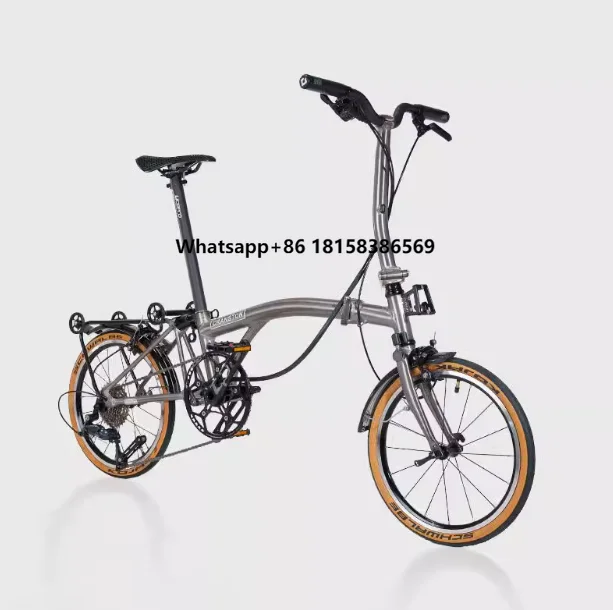 

CRANSTON S9 Aluminum Alloy Frame 16 Inch 9 Speed Tri-fold Bicycle S /Y BAR Light Weight Foldable Bicycle Mini Folding Bike