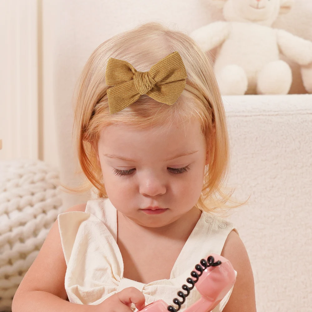 10-teiliges Baby-Stirnband-Set für Mädchen, Spitze, Blumen, handgefertigt, Leder, Schleife, elastisches Nylon, Samt, Haarschmuck für Neugeborene, Kleinkinder – Detail 4