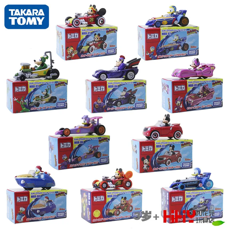 Tomica Cars Toys For Boys Holiday Gifts TOMY Domeka Alloy Car Model MRR Highway Racing Minnie Donald Duck