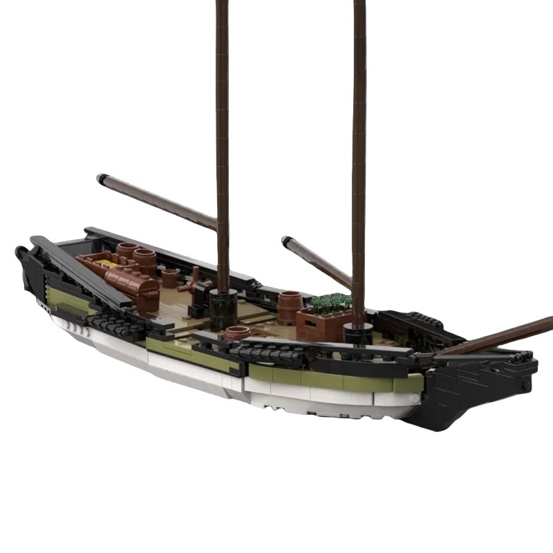 Bloques de construcción MOC personalizados, modelos de veleros de juguete, 888 piezas, regalos creativos de Navidad para todos los entusiastas de la arquitectura