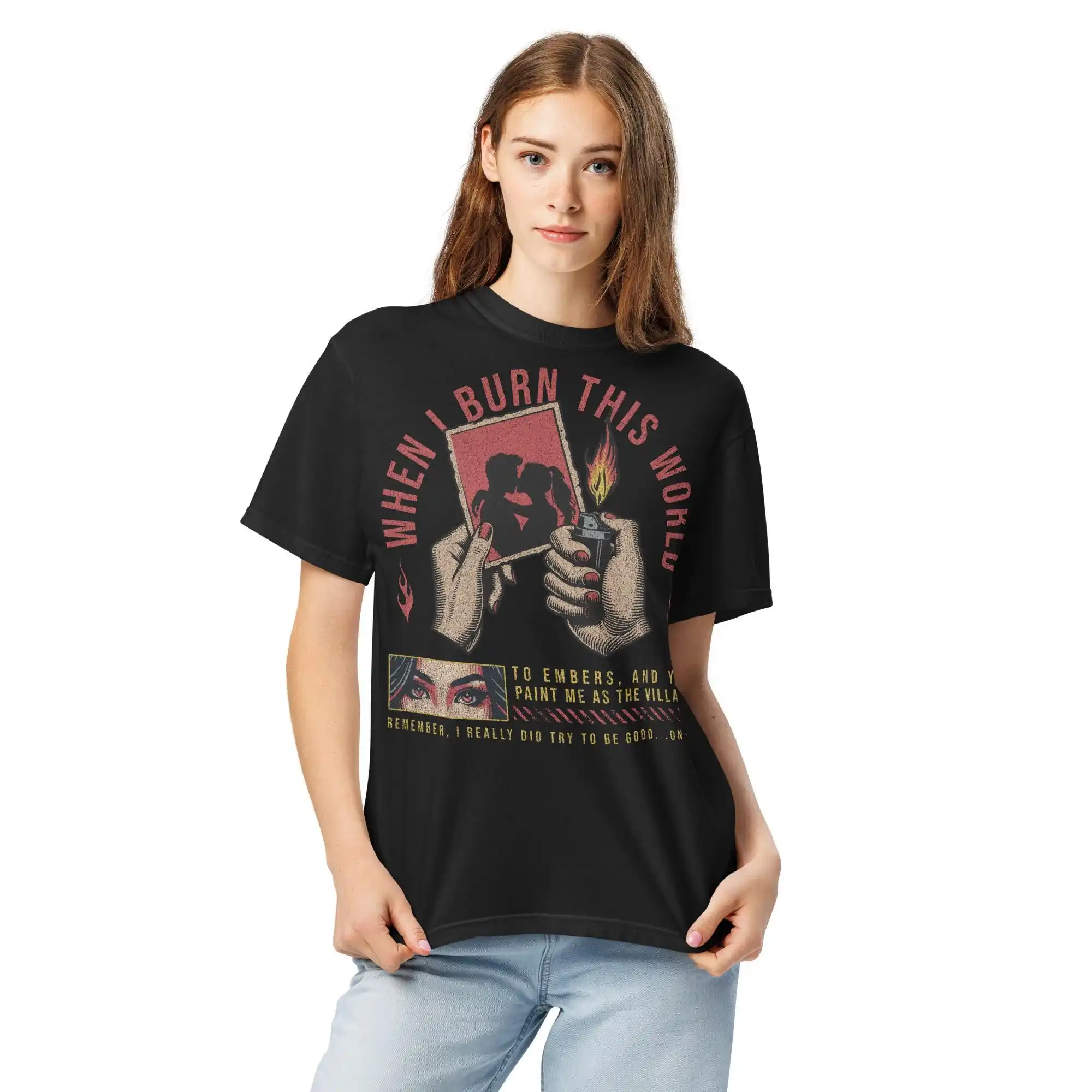 Burn This World T-Shirt - Book of Azrael Amber V Nicole