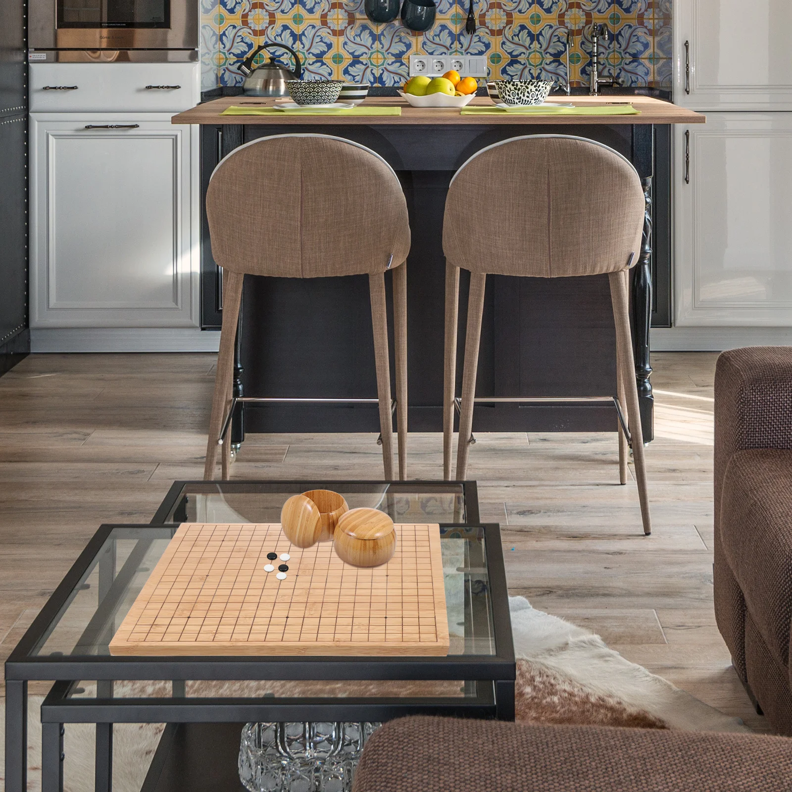 2 Bags Simple Color Chess Pieces Go Small Ceramic Craft Stones Compact Smooth Surface