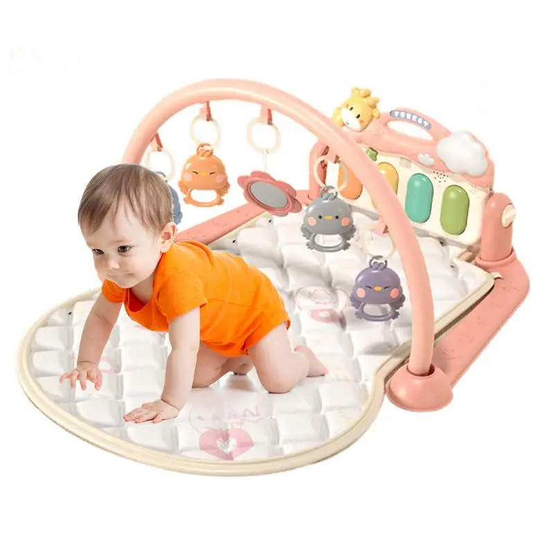 

Babies Play Gym Mat Baby Activity Gym Rack Early Education Non Slip Developmental Play Rug Musical Activity Center Sensory Toys