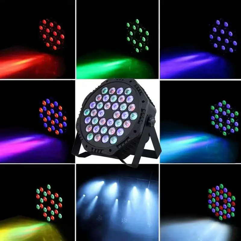 18/36 LEDs Party Light Par Light RGB DMX Stage Effect Lighting Stage Flat Par Lighting DJ Lights Disco Lights Bar Wedding Show