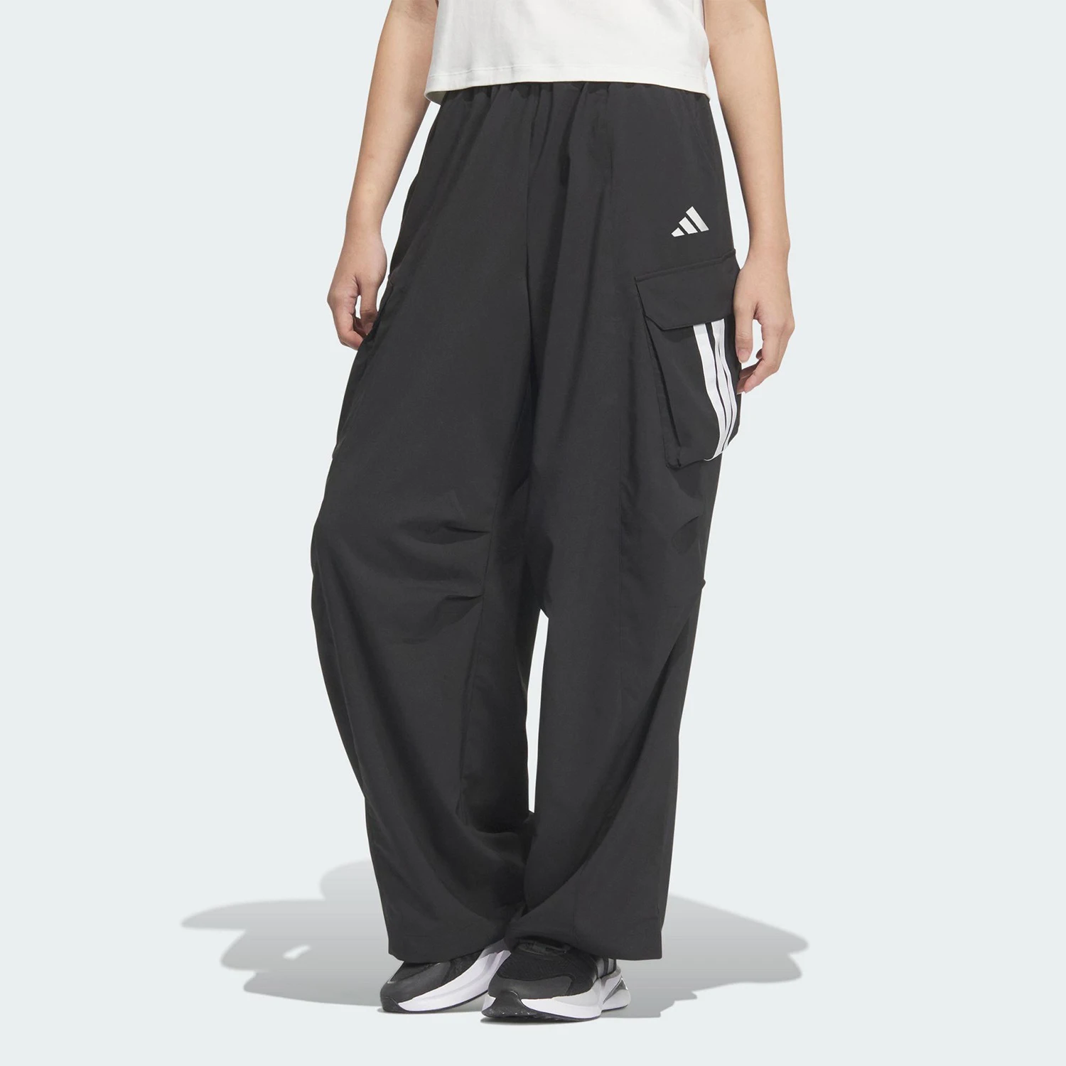 

Adidas Original 2025 New Women's Sun Protection Casual Parachute Pants JZ2332