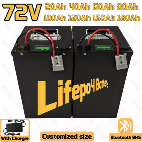 King-Lifepo4 Lithium Battery BMS for 72V Electric Vehicle - Inverter EV Scooter Tricycle Caravan Various Ah Sizes 20ah-180ah