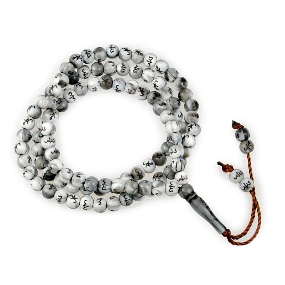 Rosario religioso de cuentas de oración, Oriente Medio, Alá, Tasbih islámico, colgante de borla, 99