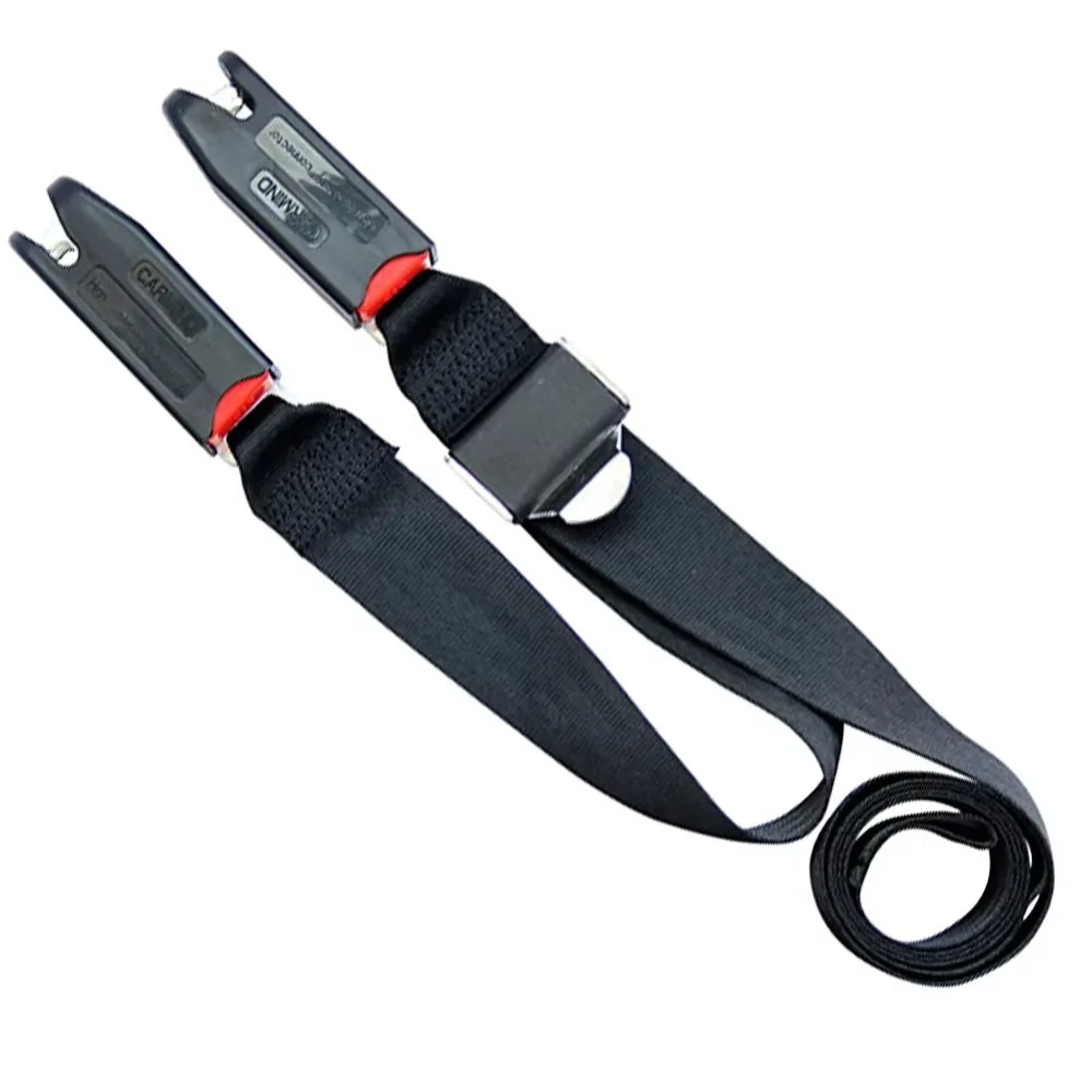 Isofix Latch Car Safety Seat Belt 2-point Strap Black Universal Seat Fixing Band Adjustable Length Car Fixing Straps Covers