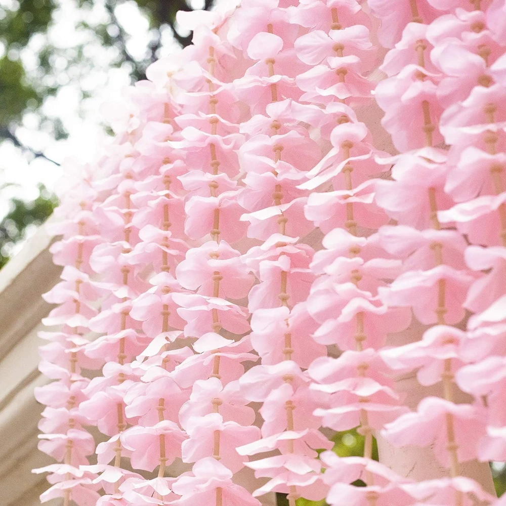 

10Pcs 100cm Silk Artificial Sakura Vine Wedding Garden Arch Wall Rattan Garland Garden Yard Romantic Home RoomDecor Diy Gift Box