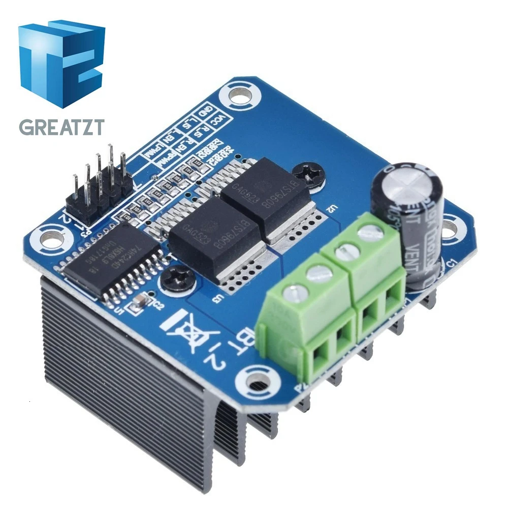 GREATZT  Double BTS7960 43A H-bridge High-power Motor Driver module/ diy smart car Current diagnostic for Arduino