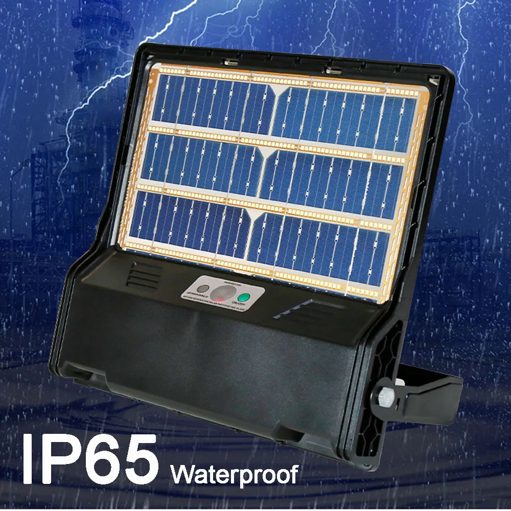 Double-sided Solar Outdoor Street Lights High Bright LED Floodlights Remote Control Dimmable Motion Sensor Garden Lamp