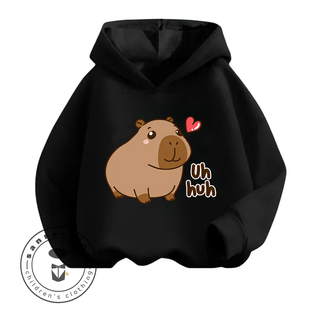 Capybara Cartoon Natural Cotton High Quality Niche Design Exquisite Details Feel Skin Friendly Children\'s Autumn Winter Hoodie