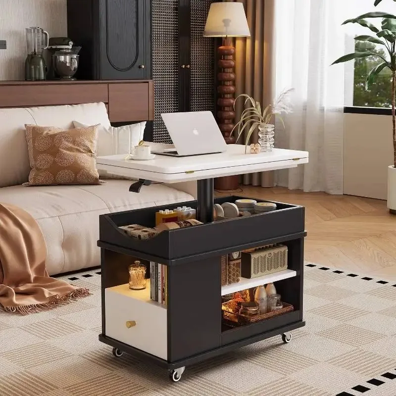 Lift Quality Luxury Coffee Tables Black Decoration Dining Dressing Coffee Tables Bedside Designer Mesas De Centro Home Furniture