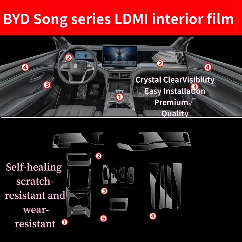 For 26 models of BYD Song LDMI interior film center console protection film screen accessories car interior decoration film