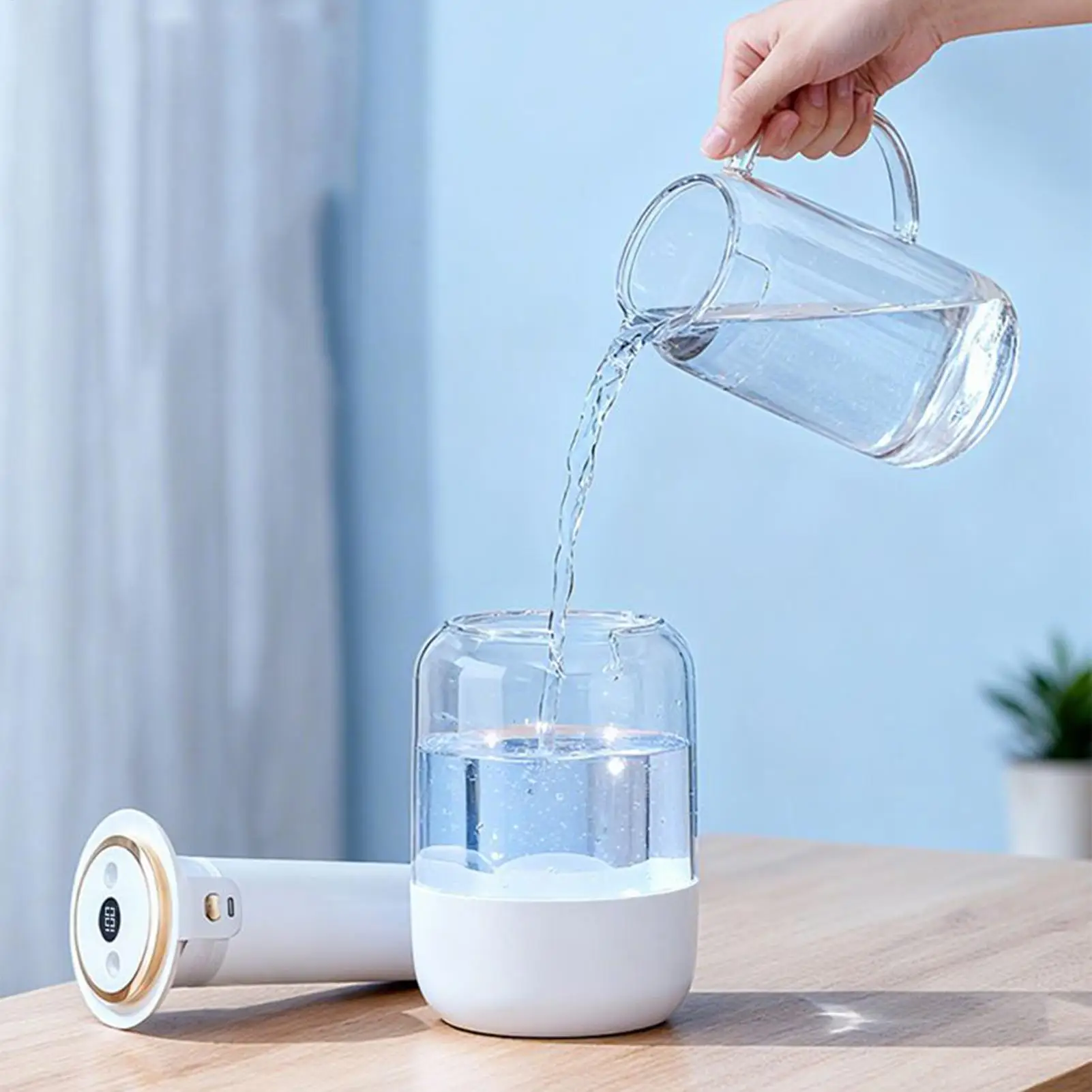 Air Humidifier 3 Mist Level Digital Display Baby Humidifier Quiet Ultrasonic Air Vaporizer For Living Room Large Room Baby