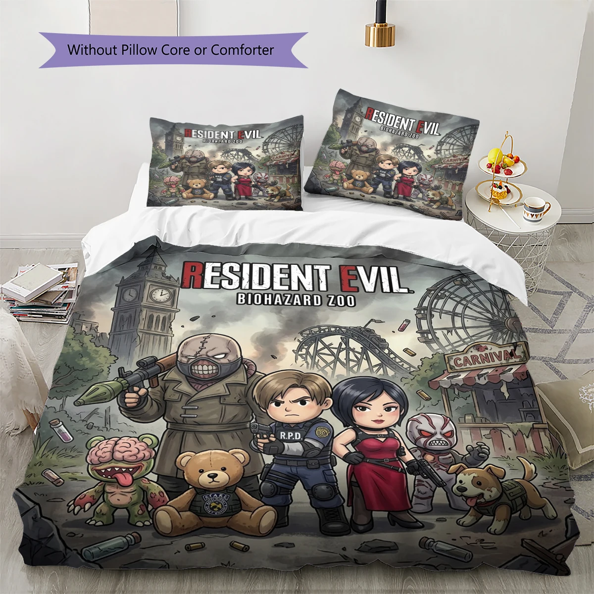 Resident Evil Comfortable Duvet Cover Soft, Kids Bedding Gift Set, Various Sizes Available -HE125