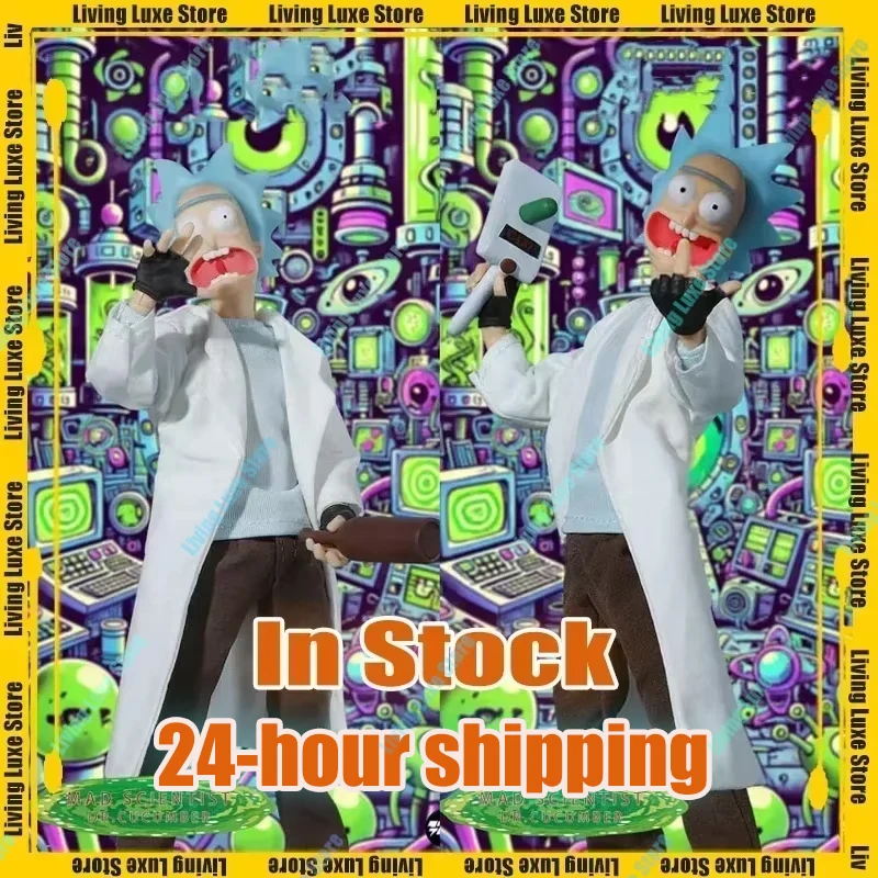 1/12 Joy Man Toys Rick and Morty Action Figure Jm006 Dr. Rick Anime Figurine Dr.Cucumber Statue Collection Decor Model Toy Gift