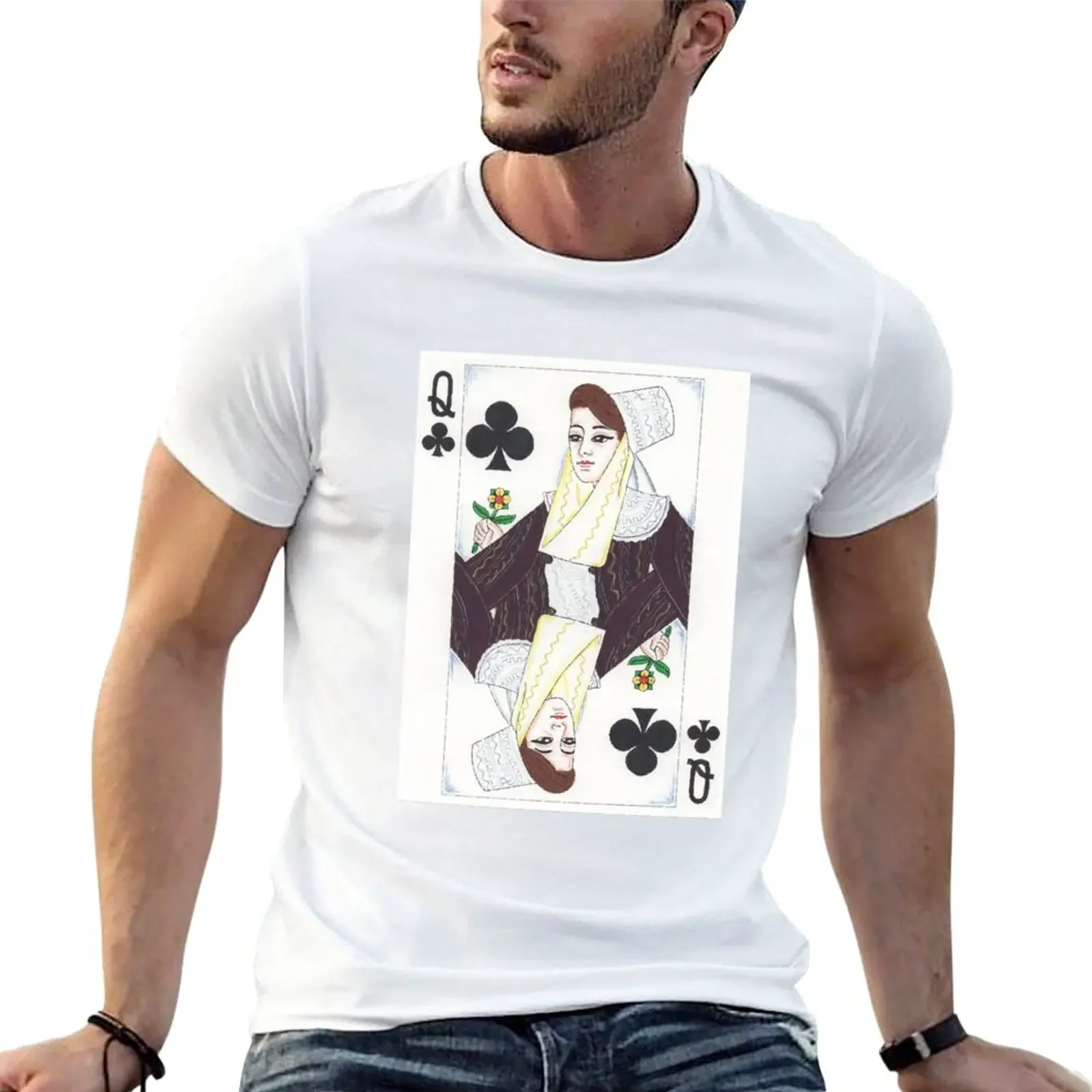 New Albanian Queen of Clubs (Rrafshi i Dukagjinit) T-Shirt Tee shirt Oversized t-shirt men t shirts