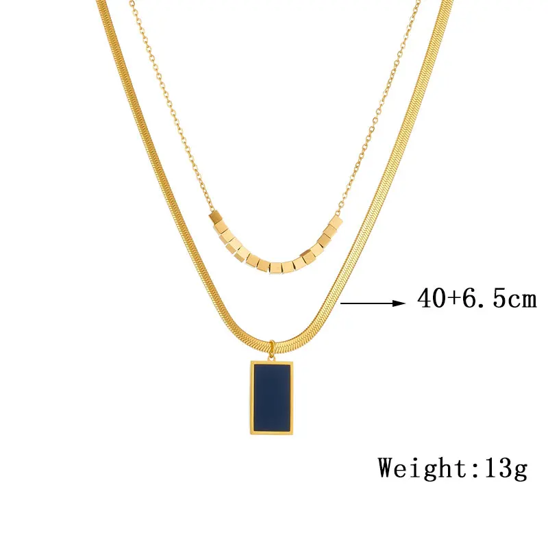 DIEYURO 316L Stainless Steel Geometric Cross Palm Eyes Pendant Necklace For Women Girl Fashion Neck Chain Jewelry Holiday Gift