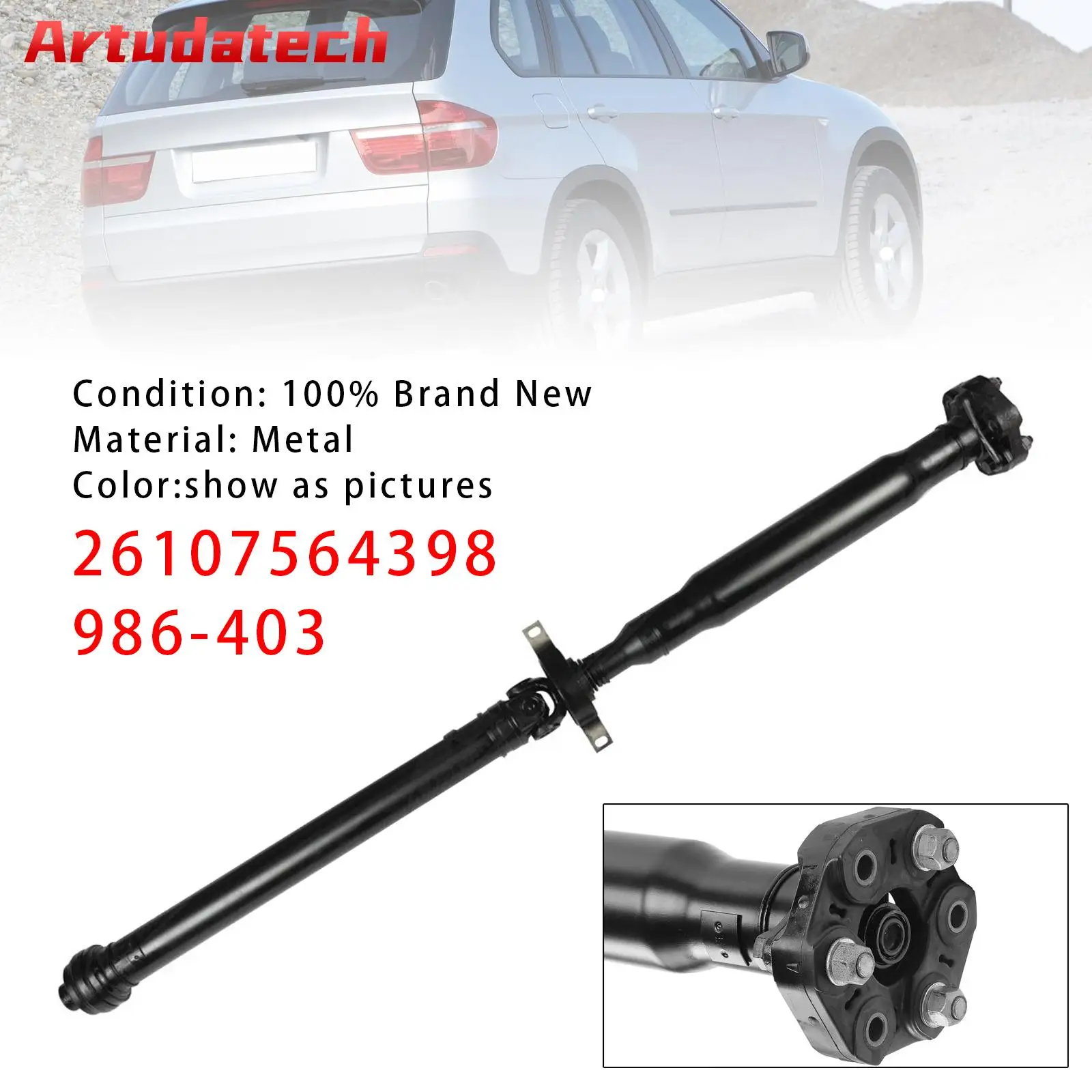 

Artudatech Rear Driveshaft Prop Shaft Assembly 26107564398 For BMW X5 E70 X6 E71 E72
