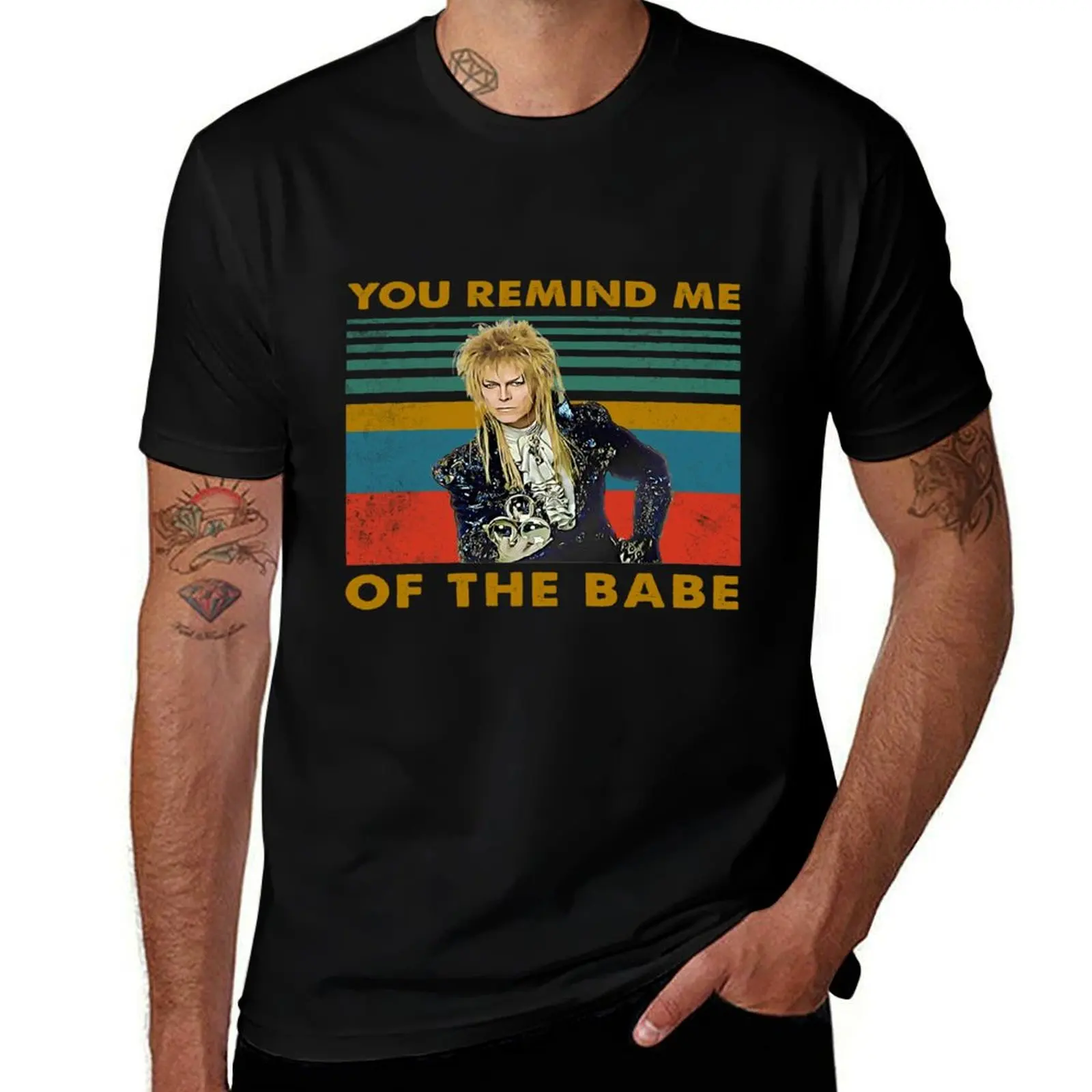 Vintage the labyrinth film idol art gift for fans T-Shirt Novelty Print Casual Tee Shirt T-Shirt