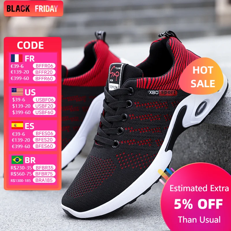 Tênis De Corrida Sapatos Respiráveis para Homens Almofada Homens Sneakers Malha Leve Anti-slip Desgaste-able Designer de Tênis Homens Sapatos