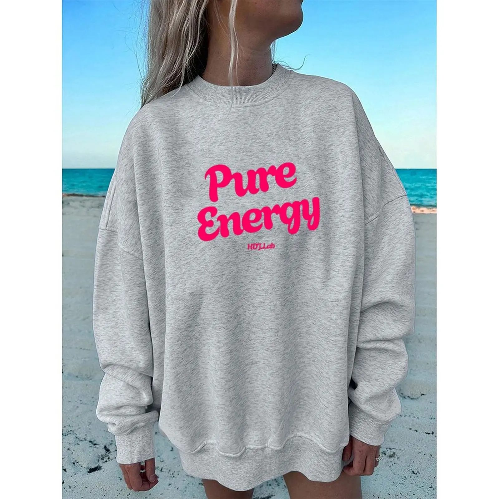 

Women's Sweater Sweatshirts Velvet Winter Casual Spray-painted Print Colorful Long Sleeve Pullovers Autumn Woman Clothes