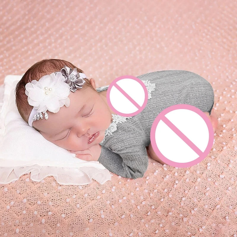 Baby Fotografie Rekwisieten Kant Romper Baby Meisjes Foto Kostuum Fotoshoot Props Bodysuit Pasgeboren Douche Drop Shipping