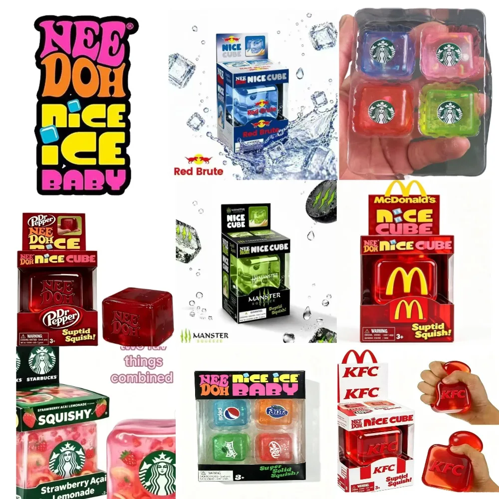Schylling Needoh Sensory Cube Stress Relief Cube Anxiety Aid Tool Focus ADHD Stress Relief Squeezy Toy Stress Relief Outlet Toy