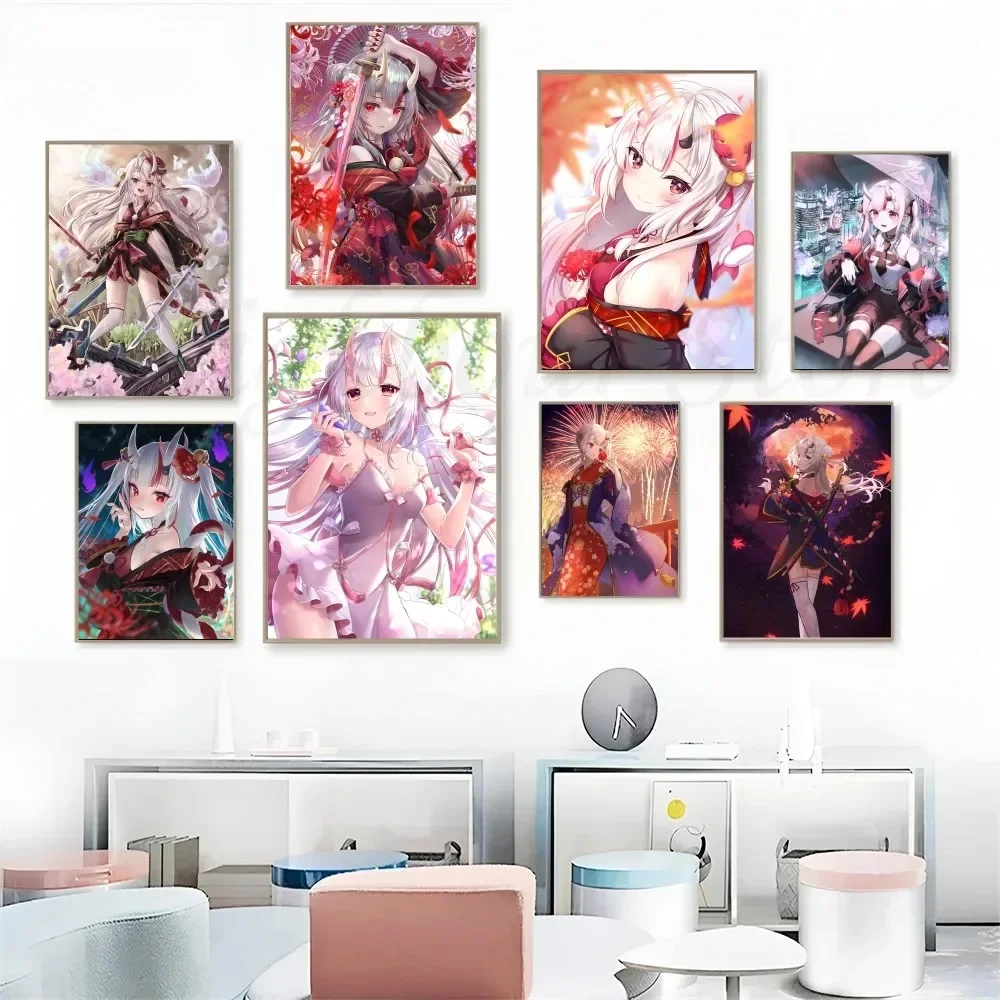 Nakiri Ayame Hololive Anime Game Poster  Waterproof Art Print for Coffee House Bar or Room Wall Decor  pc Vtube Poster Sticker