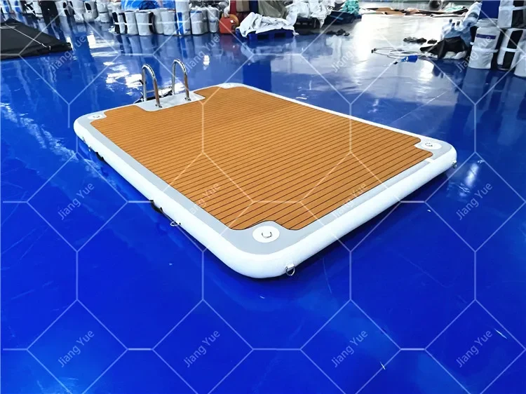 الجملة في الهواء الطلق طوي نفخ قطرة غرزة حوض منصة المياه العائمة نفخ جزيرة العائمة حوض